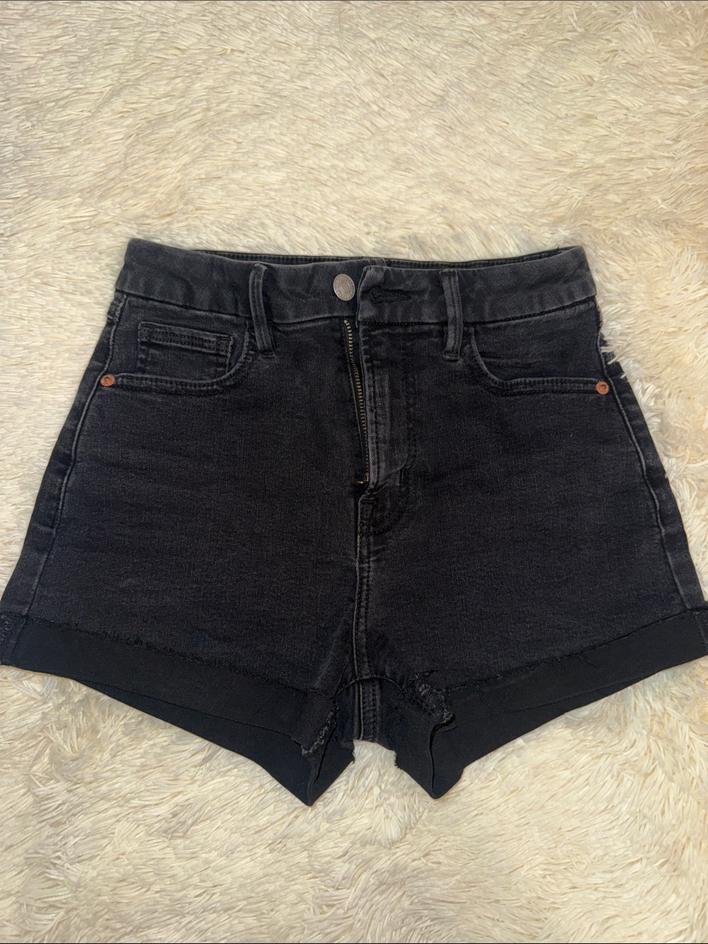 Forever 21 Black High Waist Denim Shorts